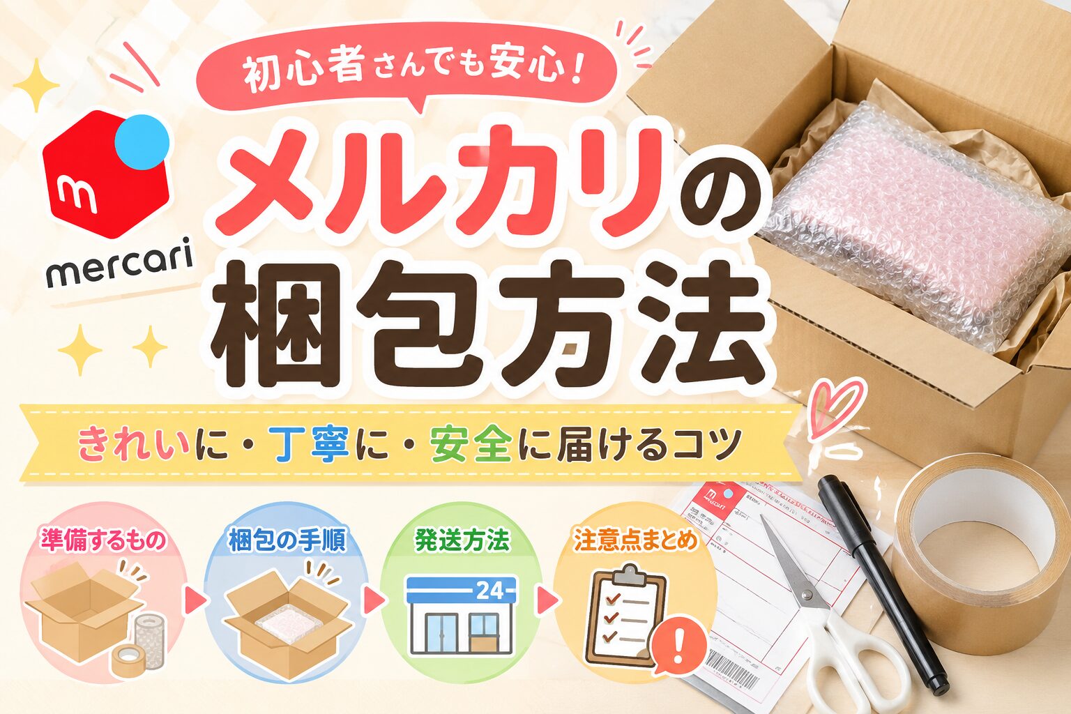 メルカリ梱包方法