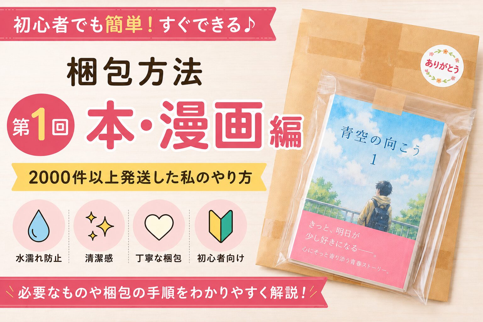本・漫画梱包方法
